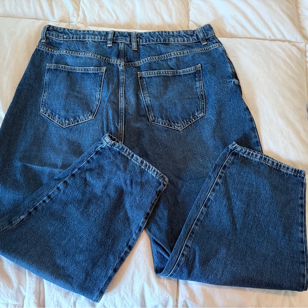 Mango Classic Blue Denim Jeans Tapered MNG size 14 - Picture 5 of 8